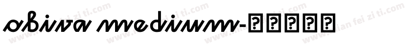 obiva medium字体转换